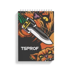 TSPROF notebook, "Cat with a knife", A5